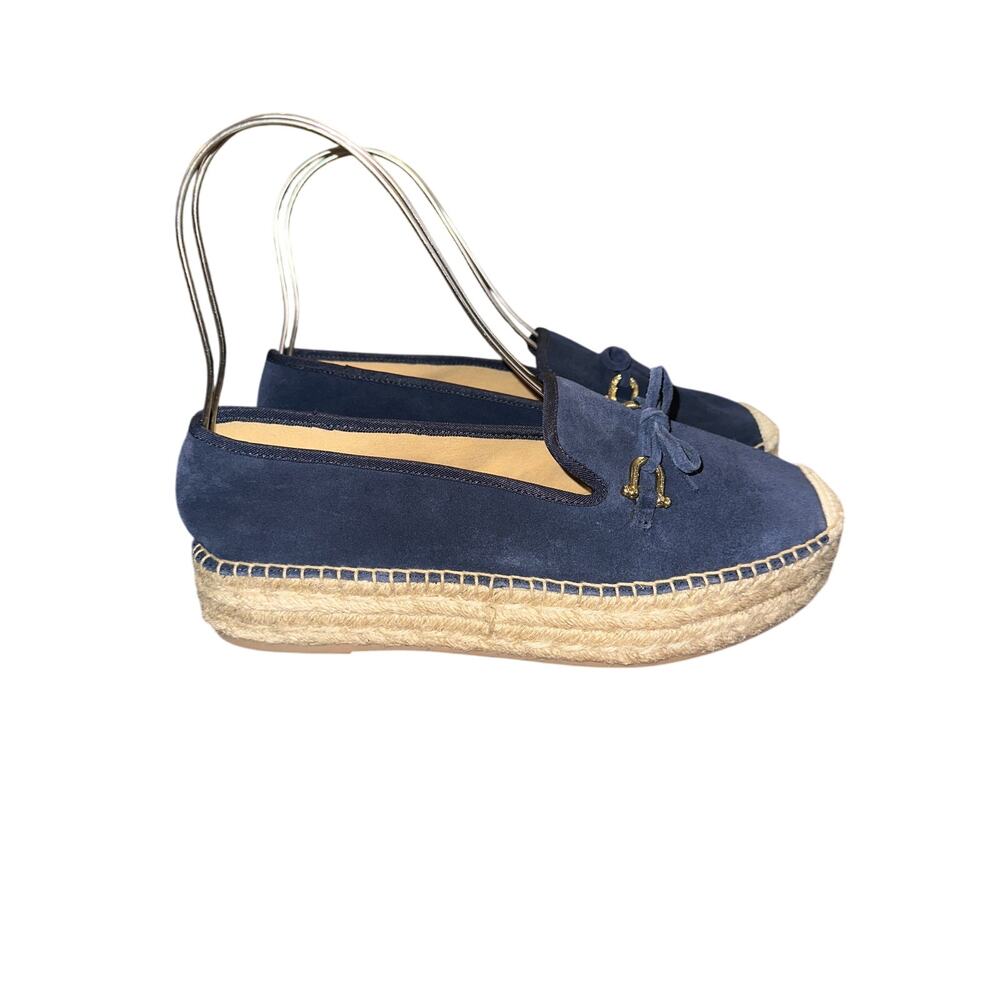 ⭐️ Women’s Talbots Blue Suede Espadrilles Shoes. Size 10. NWOB